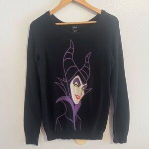 Disney Maleficent Black Sweater Size Medium / Villains Graphic Pullover
